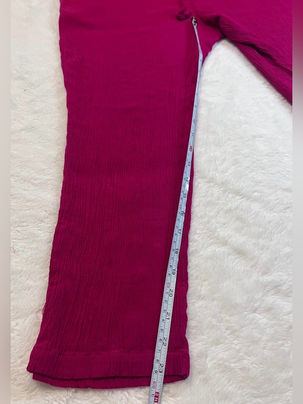 Women Ribbed Drawstring Pants - Magenta - Picture 3 of 6